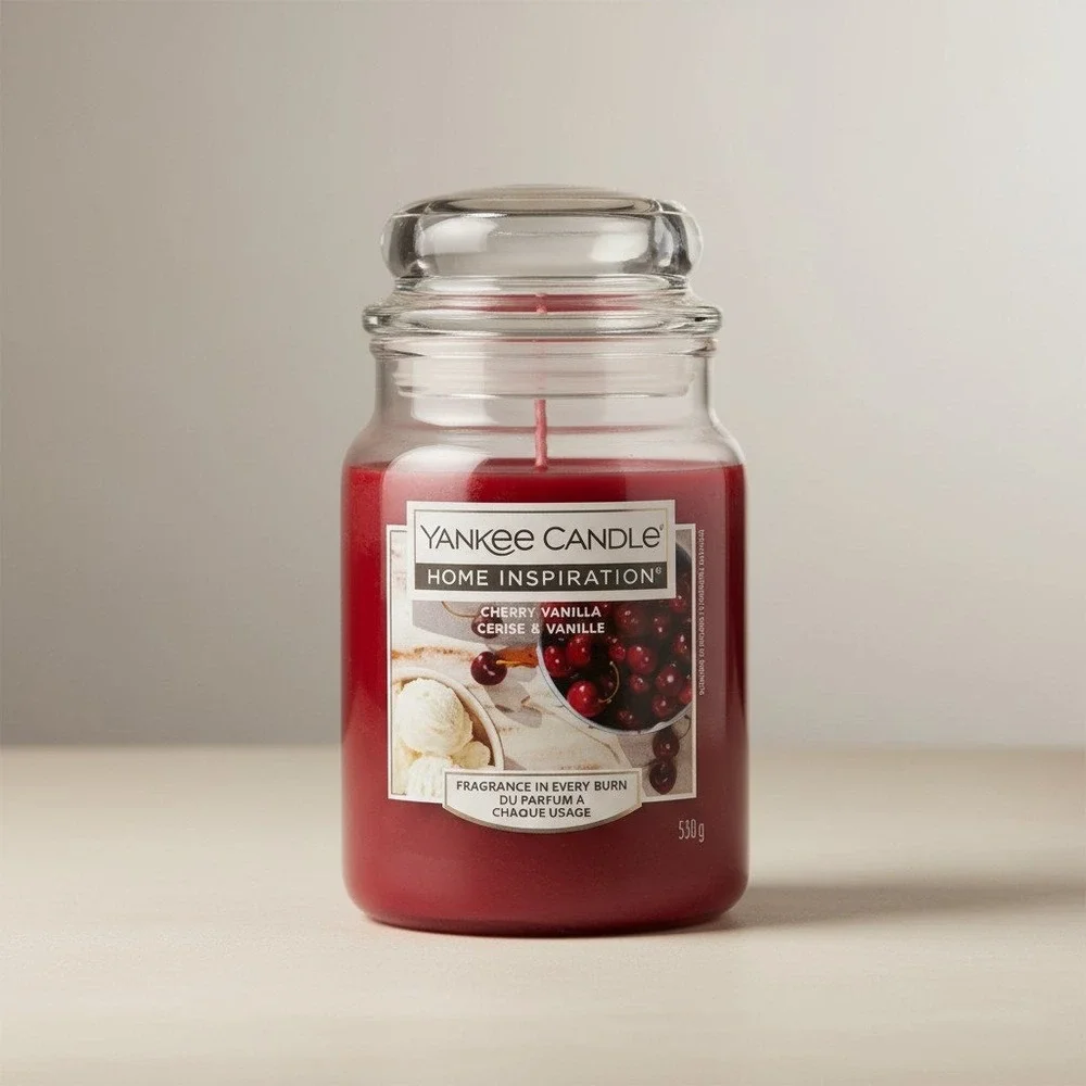 Yankee Candle Cherry Vanilla Medium Jar - Scented Candle -‎ NWT